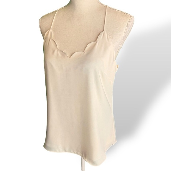 NWOT J. Crew Factory ‘Scalloped Cami Top for Women’ in “Ivory” Size 4 - Picture 11 of 13